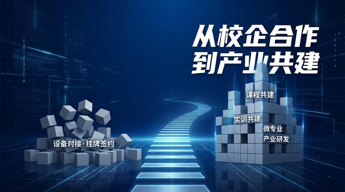 从"校企合作"走向"产业共建"：共建实训、课程、微专业的范式升级意味着什么