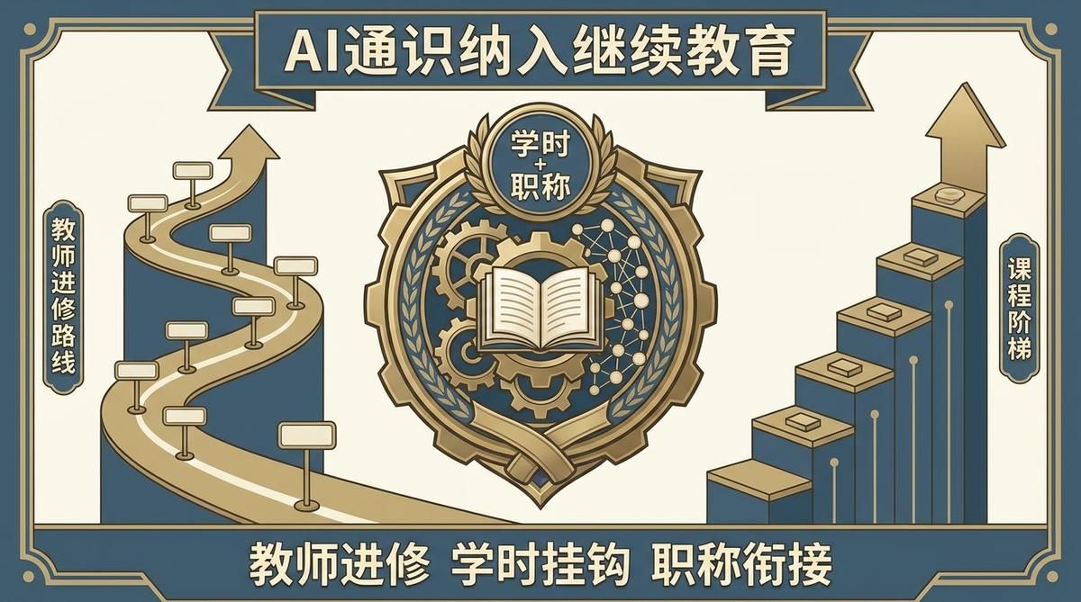 人社部把AI通识纳入继续教育：教师进修与课程设置的新信号