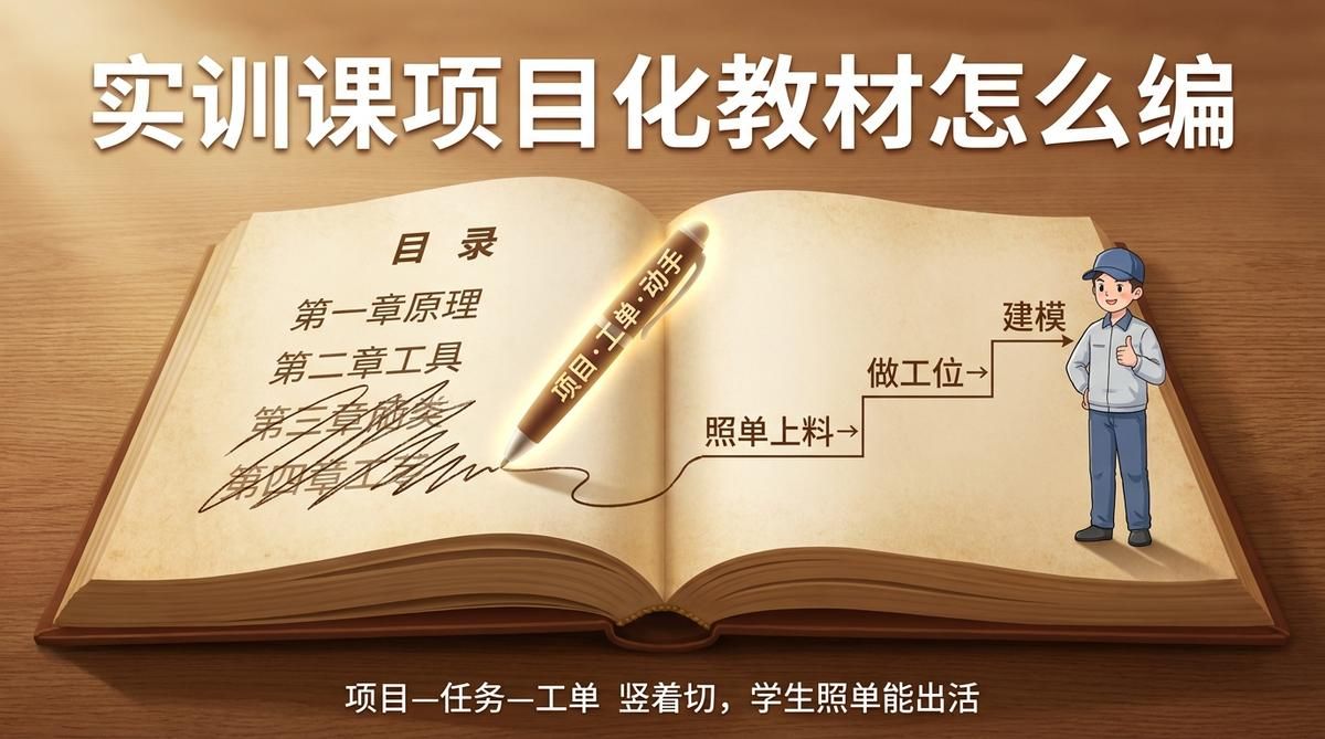 实训课项目化教材怎么编：把任务、工单与设备串成能跑通的载体