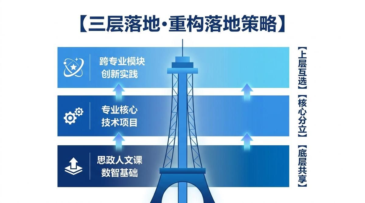 03_产业智改数转下高职专业群课程体系重构的落地策略·主题示意