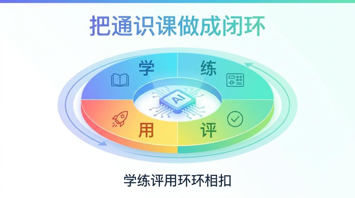 02_近五成高职开设AI通识课高职如何把课程做成体系·主题示意
