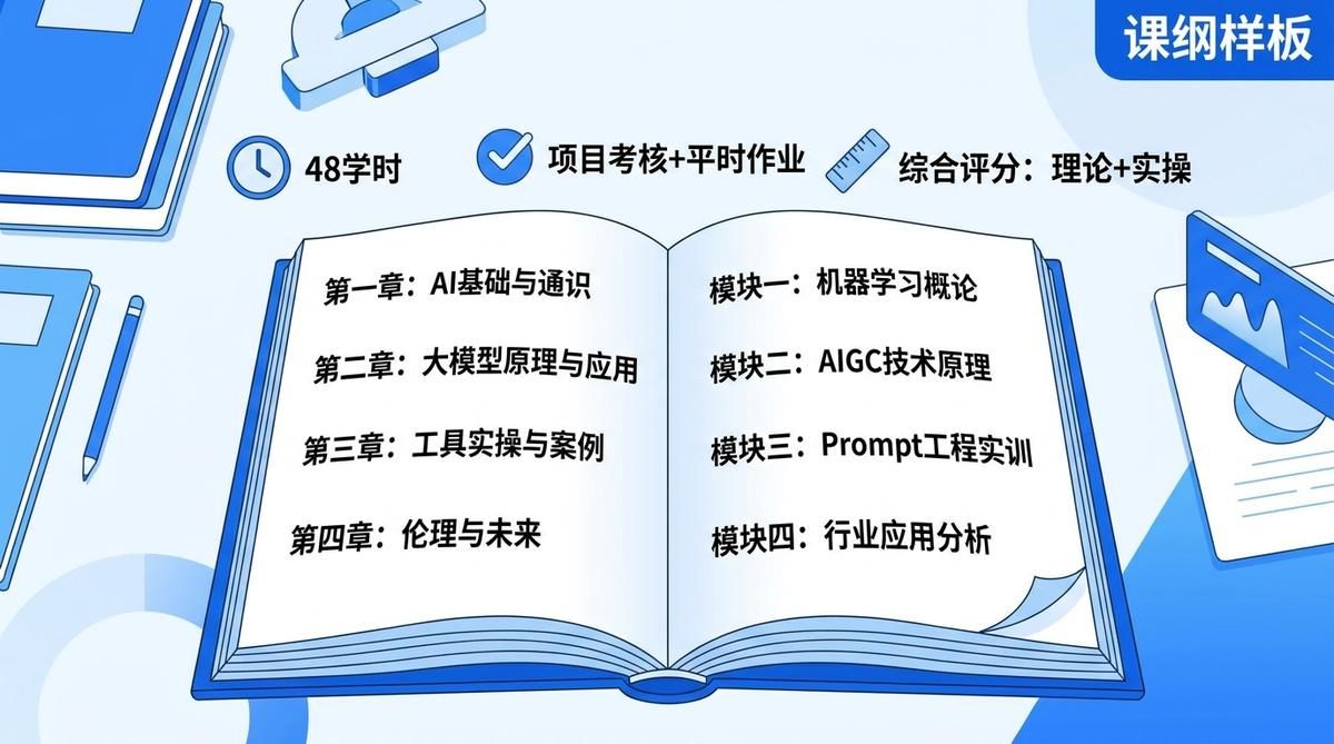 一份AI通识课大纲的拆解：从学时分配到考核方式的完整样板
