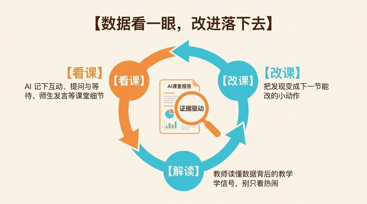 AI课堂评价出了一堆报告，高职老师怎么把它真正变成教学改进？四个实战着力点讲透