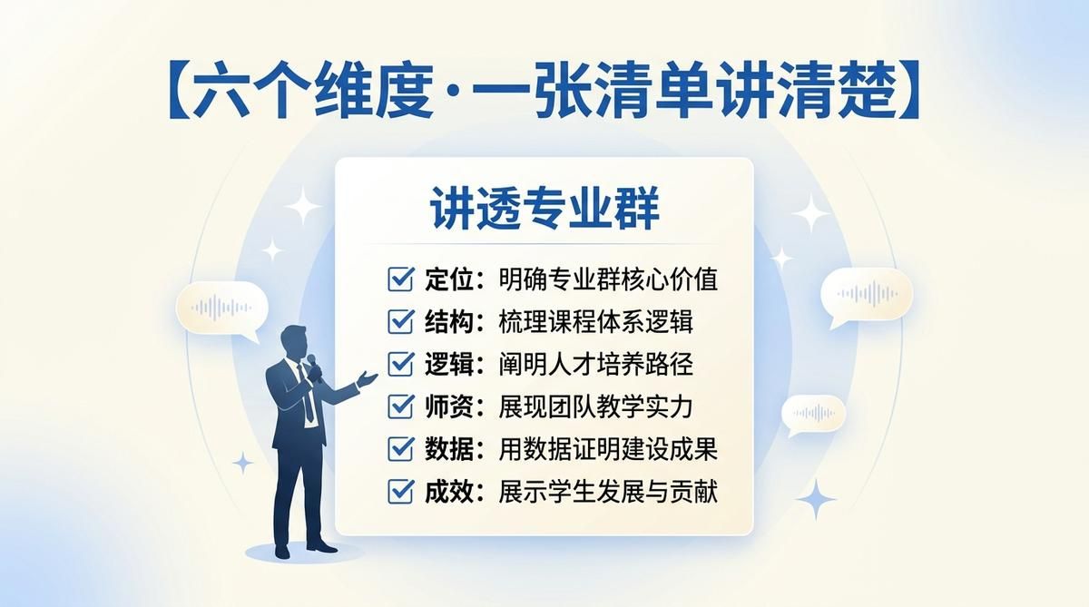 专业群负责人如何把专业群讲清楚一份系统表达的清单