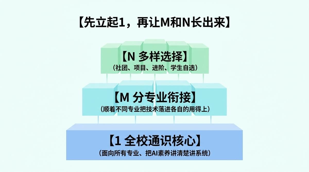 "1+M+N"到底怎么搭？高校AI通识教育的理论基础、课程框架与实施策略问答