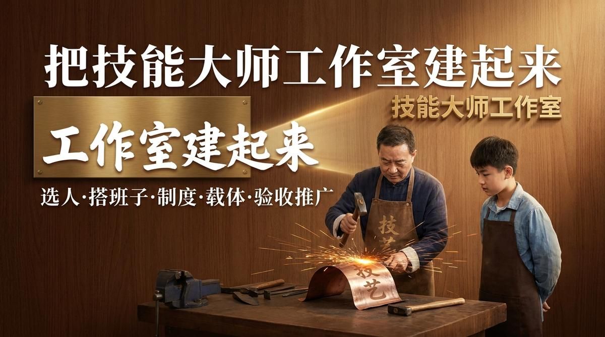 把技能大师工作室"建起来"：从选人、搭班子到验收推广的全流程参考