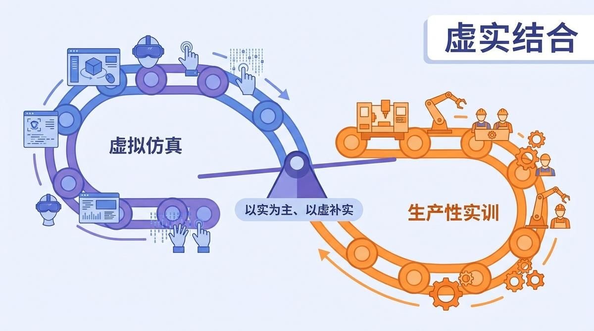虚拟仿真替代不了生产性实训，高职院校更该想清楚"虚实怎么搭"