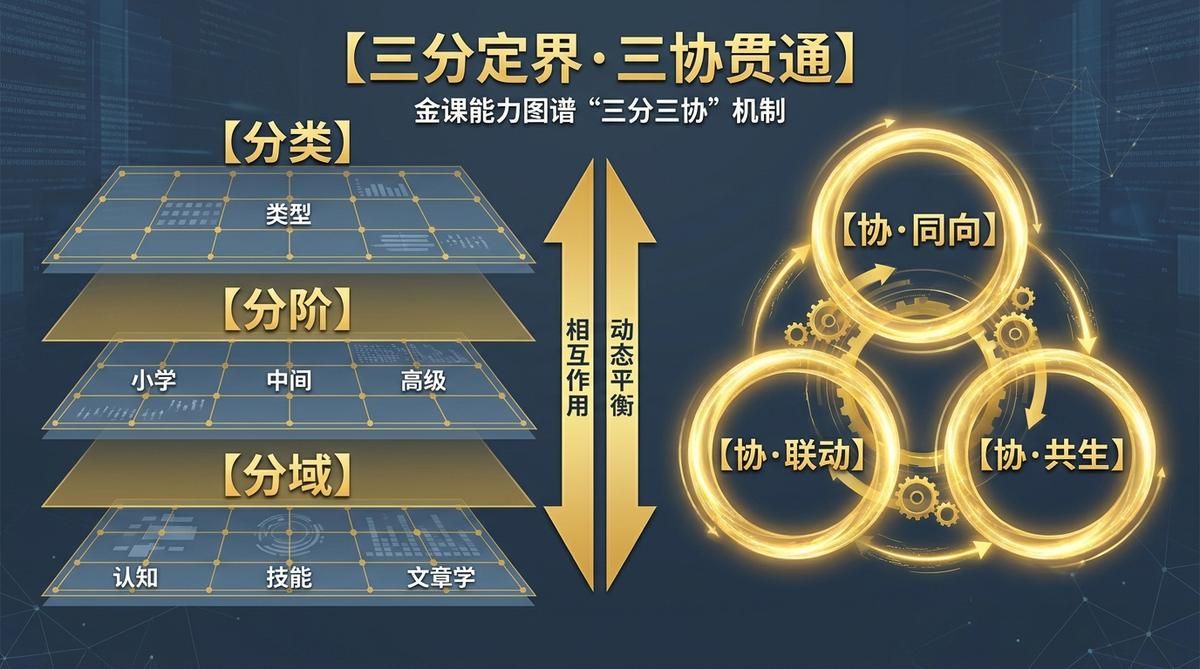 09_金课程标准下能力图谱三分三协课程体系落地要点·主题示意