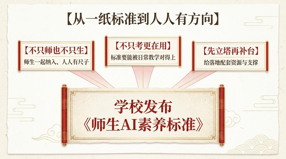 一所高校发布师生AI素养标准，对普通职业院校意味着什么？——能直接借鉴的五个落点