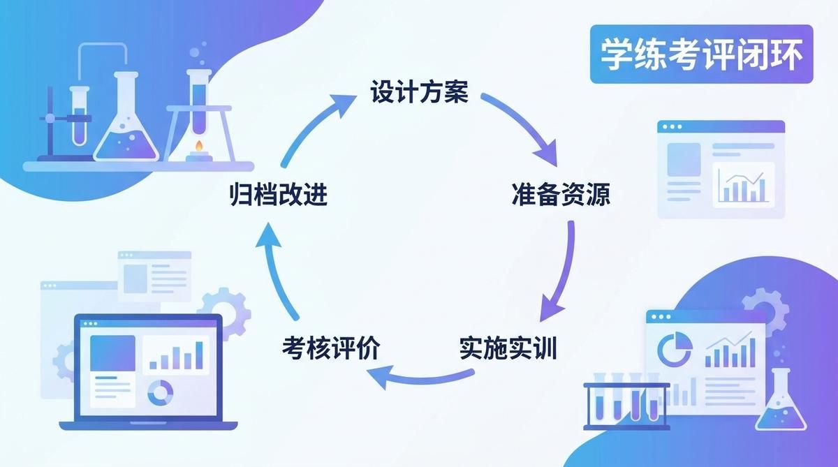 高职虚拟仿真实训方案怎么设计：一套可直接套用的"学练考评"全流程模板